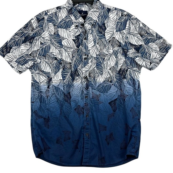 American Eagle Outfitters Other - American Eagle Seriously Soft Short Sleeve Button Up Shirt Mens Size M Tropical